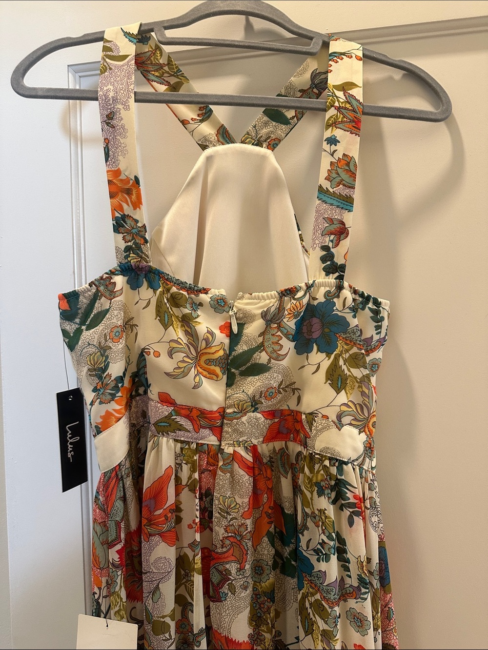 Lulu's Floral Floor Length Halter Gown - Picture 4 of 4